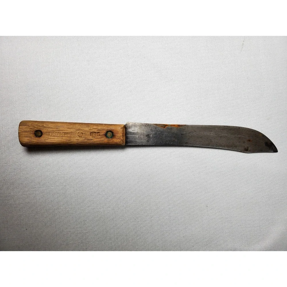 Vintage 1920s-40s Shapleigh Diamond Edge Butcher Knife‎ Carbon Steel USA